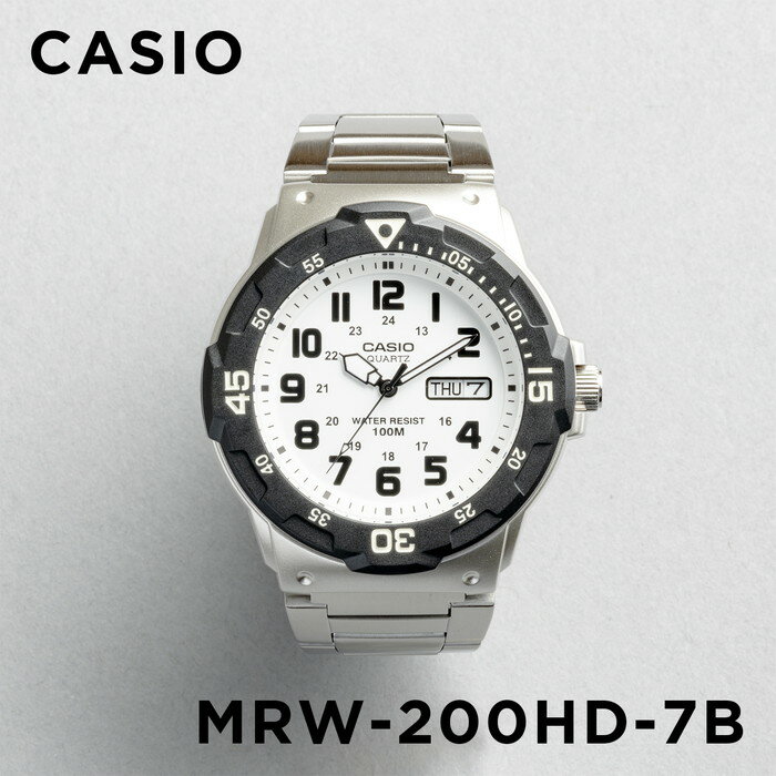 楽天TIME LOVERS【並行輸入品】【10年保証】【日本未発売】CASIO STANDARD カシオ スタンダード MRW-200HD-7B 腕時計 時計 ブランド メンズ キッズ 子供 男の子 チープカシオ チプカシ アナログ 日付 防水 ブラック 黒 ホワイト 白 メタル 海外モデル 送料無料