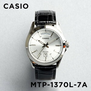 【並行輸入品】【10年保証】【日本未発売】CASIO STANDARD カシオ スタンダード MTP-1370L-7A 腕時計 時計 ブランド メンズ キッズ 男の子 チープカシオ チプカシ アナログ 日付 ホワイト 白 シルバー レザー 海外モデル 送料無料