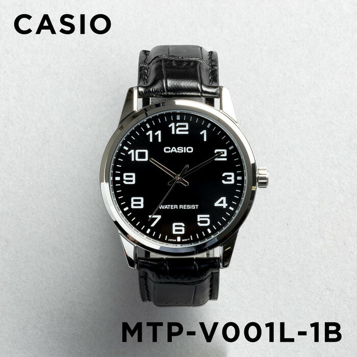 【10%OFFセール】【並行輸入品】【10年保証】【日本未発売】CASIO STANDARD カシオ スタンダード MTP-V001L-1B 腕時計 時計 ブランド メンズ レディース キッズ 子供 チープカシオ チプカシ アナログ シルバー ブラック 黒 レザー 海外モデル 送料無料