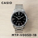 【並行輸入品】【10年保証】【日本未発売】CASIO STANDARD カシオ スタンダード MTP-V005D-1B 腕時計 時計 ブランド メンズ レディース キッズ 子供 チープカシオ チプカシ アナログ シルバー ブラック 黒 メタル 海外モデル 送料無料