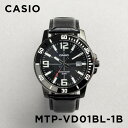 【並行輸入品】【10年保証】【日本未発売】CASIO STANDARD カシオ スタンダード MTP-VD01BL-1B 腕時計 時計 ブランド キッズ チープカシオ チプカシ アナログ 日付 ブラック 黒 レザー 革ベルト 海外モデル 送料無料