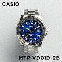 楽天TIME LOVERS【並行輸入品】【10年保証】【日本未発売】CASIO STANDARD カシオ スタンダード MTP-VD01D-2B 腕時計 時計 ブランド メンズ キッズ 子供 男の子 チープカシオ チプカシ アナログ 日付 ネイビー シルバー メタル 海外モデル 送料無料