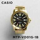 【並行輸入品】【訳あり】【小キズあり】【日本未発売】CASIO STANDARD カシオ スタンダード MTP-VD01G-1B 腕時計 時計 ブランド メンズ キッズ 子供 チープカシオ チプカシ アナログ 日付 ゴールド 金 ブラック 黒 メタル 海外モデル 送料無料
