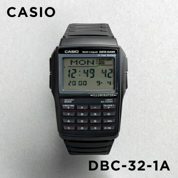 CASIO DATA BANK カシオ データバンク DBC-32-1A 腕時計 メンズ レディース デジタル ブラック 黒 日本未発売