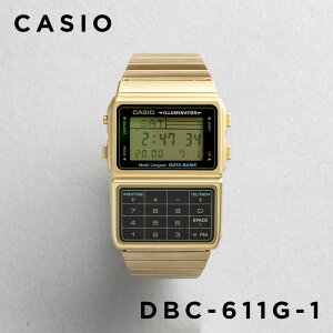 【並行輸入品】【10年保証】CASIO カシオ データバンク DBC-611G-1 腕時計 メンズ レディース キッズ 子供 男の子 女の子 デジタル ゴールド 金 ブラック 黒 送料無料