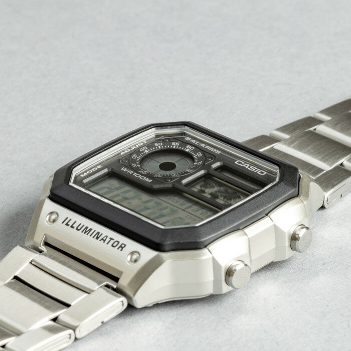 【並行輸入品】【10年保証】【日本未発売】CASIO カシオ スタンダード AE-1200WHD-1A 腕時計 メンズ レディース キッズ 子供 男の子 女の子 チープカシオ チプカシ デジタル 日付 防水 シルバー ブラック 黒 海外モデル 送料無料格安通販　バレンタイン　人気　ランキング