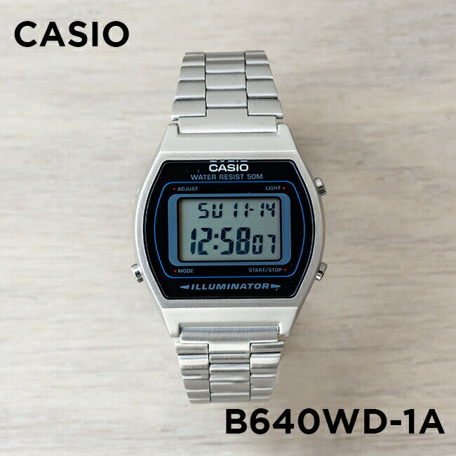【並行輸入品】【10年保証】【日本未発売】CASIO カシオ スタンダード B640WD-1A 腕時計 メンズ レディース キッズ 子供 男の子 女の子 チープカシオ チプカシ デジタル 日付 シルバー ブラック 黒 海外モデル 送料無料