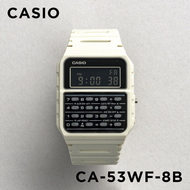 【並行輸入品】【10年保証】CASIO カシオ スタンダード CA-53WF-8B 腕時計 メンズ レディース キッズ 子供 男の子 女の子 チープカシオ チプカシ デジタル 日付 データバンク カリキュレーター アイボリー ブラック 黒 送料無料