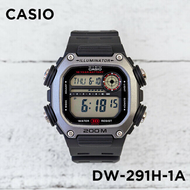 楽天TIME LOVERS【並行輸入品】【10年保証】CASIO SPORTS カシオ スポーツ DW-291H-1A 腕時計 時計 ブランド メンズ レディース キッズ 子供 男の子 女の子 チープカシオ チプカシ デジタル 日付 カレンダー 防水 ブラック 黒 シルバー 送料無料