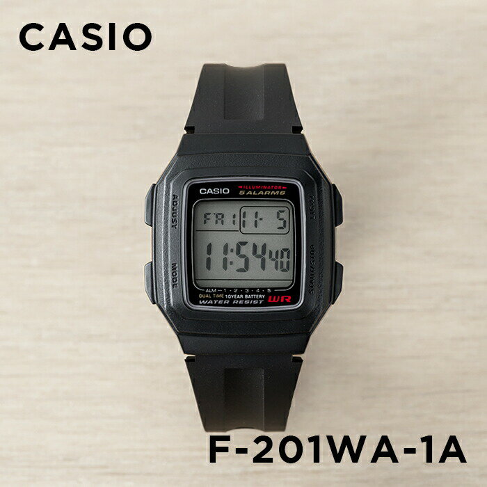 【並行輸入品】【10年保証】【日本未発売】CASIO STANDARD カシオ スタンダード F-201WA-1A 腕時計 時計 ブランド メンズ レディース キッズ 子供 男の子 女の子 チープカシオ チプカシ デジタル 日付 ブラック 黒 海外モデル 送料無料