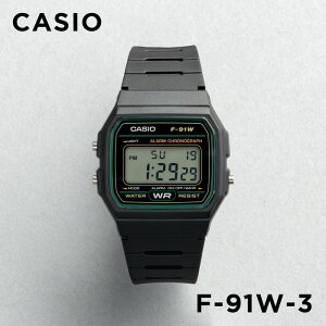 【並行輸入品】【10年保証】【日本未発売】CASIO STANDARD カシオ スタンダード F-91W-3 腕時計 時計 ブランド メンズ レディース キッズ 男の子 チープカシオ チプカシ デジタル 日付 ブラック 黒 グリーン 緑 海外モデル 送料無料