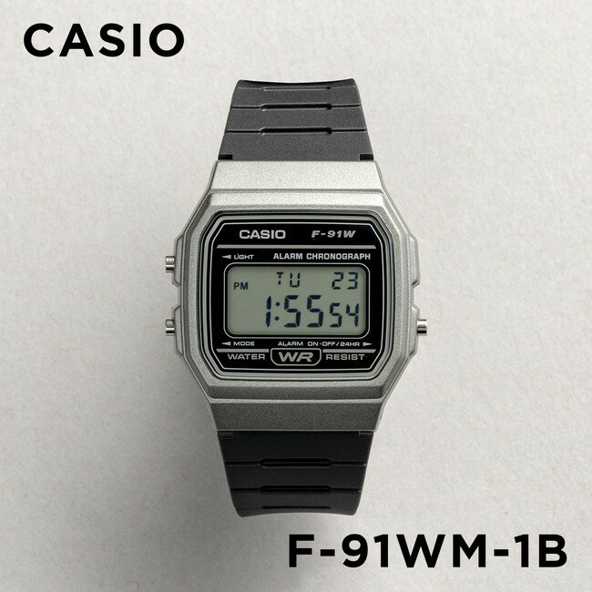 【並行輸入品】【10年保証】【日本未発売】CASIO STANDARD カシオ スタンダード F-91WM-1B 腕時計 時計 ブランド メンズ レディース キッズ 子供 チープカシオ チプカシ デジタル 日付 ブラック 黒 グレー 海外モデル 送料無料