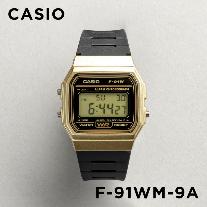 【並行輸入品】【10年保証】【日本未発売】CASIO STANDARD カシオ スタンダード F-91WM-9A 腕時計 時計 ブランド メンズ レディース キッズ 男の子 チープカシオ チプカシ デジタル 日付 ゴールド 金 ブラック 黒 海外モデル 送料無料