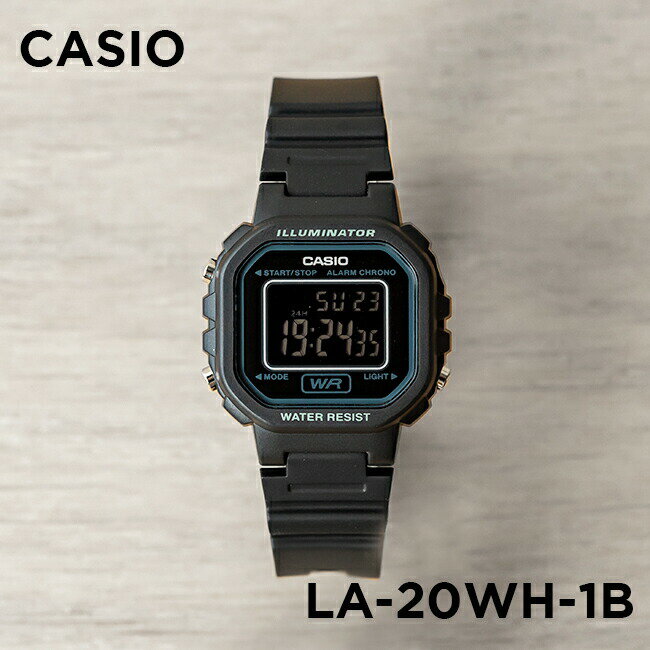 楽天TIME LOVERS【並行輸入品】【10年保証】【日本未発売】CASIO STANDARD カシオ スタンダード LA-20WH-1B 腕時計 時計 ブランド レディース キッズ 子供 女の子 チープカシオ チプカシ デジタル 日付 カレンダー ブラック 黒 海外モデル 送料無料