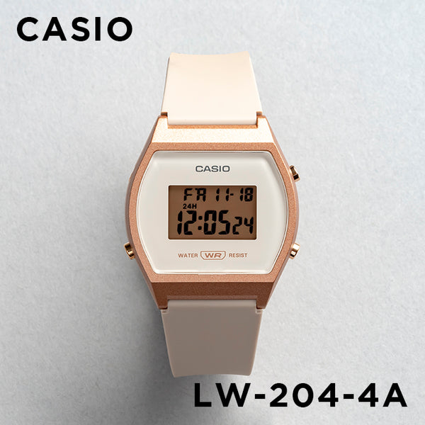 【並行輸入品】【10年保証】CASIO STANDARD カシオ スタンダード LW-204-4A 腕時計 時計 ブランド レディース キッズ 子供 女の子 チープカシオ チプカシ デジタル 日付 カレンダー ベージュ ブラウン 茶 送料無料 その1