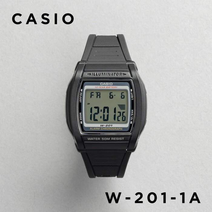 【並行輸入品】【訳あり】【風防内ゴミあり】【日本未発売】CASIO STANDARD カシオ スタンダード W-201-1A 腕時計 時計 ブランド メンズ レディース キッズ 子供 男の子 女の子 チープカシオ チプカシ デジタル 日付 ブラック 黒 海外モデル 送料無料