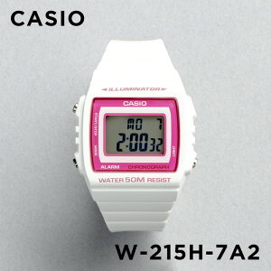 【並行輸入品】【10年保証】【日本未発売】CASIO カシオ スタンダード W-215H-7A2 腕時計 メンズ レディース キッズ 子供 男の子 女の子 チープカシオ チプカシ デジタル 日付 ホワイト 白 ピンク 海外モデル 送料無料