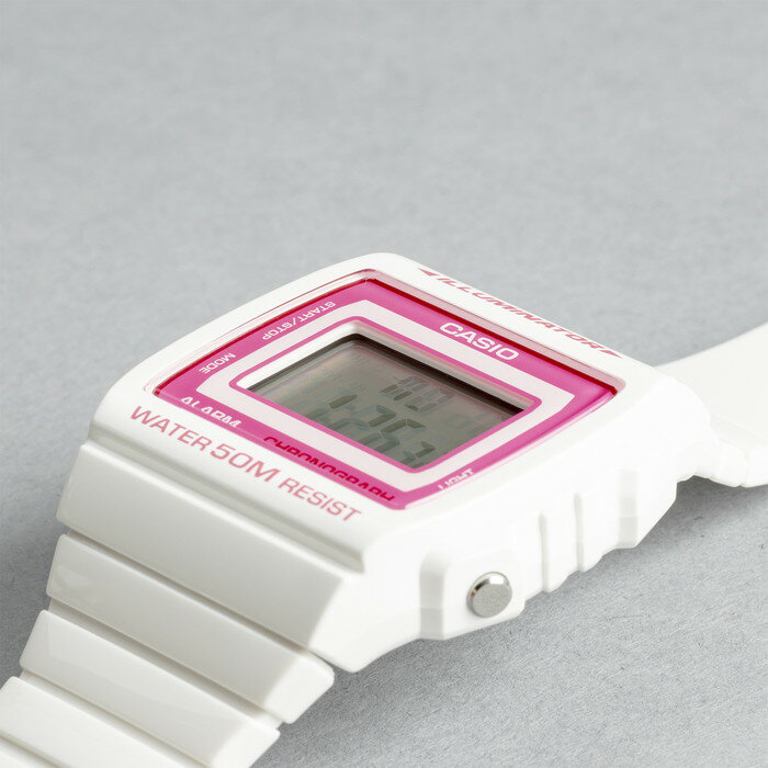 【10年保証】【日本未発売】CASIO STANDARD カシオ スタンダード W-215H-7A2 腕時計 時計 ブランド メンズ レディース キッズ 子供 男の子 女の子 チープカシオ チプカシ デジタル 日付 カレンダー ホワイト 白 ピンク 海外モデル ギフト プレゼント