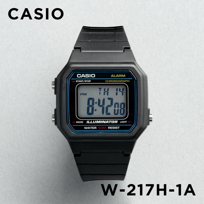 【並行輸入品】【10年保証】【日本未発売】CASIO カシオ スタンダード W-217H-1A 腕時計 メンズ レディース キッズ 子供 男の子 女の子 チープカシオ チプカシ デジタル 日付 ブラック 黒 ネイビー 海外モデル 送料無料