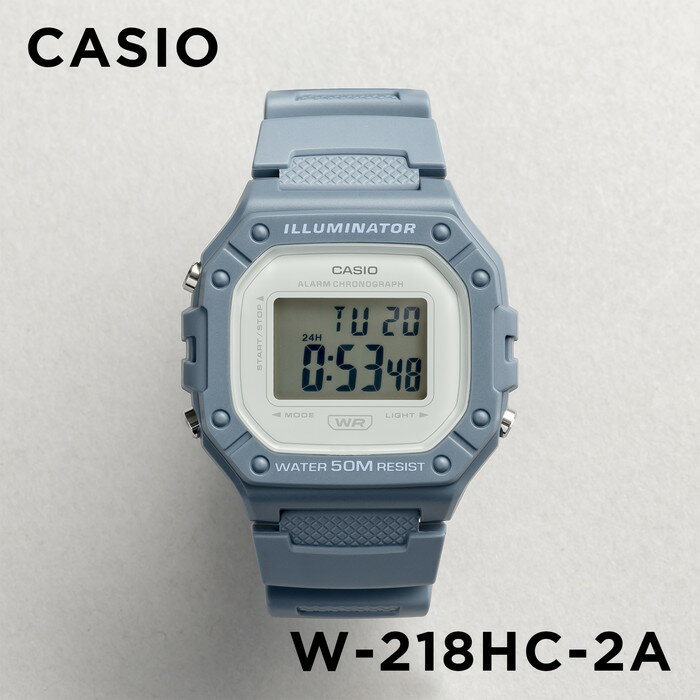 【並行輸入品】【日本未発売】【訳あり】【小キズあり】CASIO STANDARD カシオ スタンダードW-218HC-2A腕時計 時計 ブランド メンズ レディース キッズ 子供 男の子 女の子 チープカシオ チプカシ デジタル 日付 ホワイト 白 くすみカラー 海外モデル 送料無料
