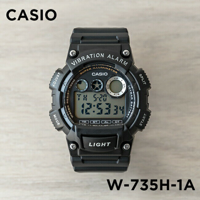 【並行輸入品】【10年保証】CASIO STANDARD カシオ スタンダード W-735H-1A 腕時計 時計 ブランド メンズ レディース キッズ 子供 男の子 女の子 チープカシオ チプカシ デジタル 日付 カレンダー 防水 ブラック 黒 送料無料のサムネイル