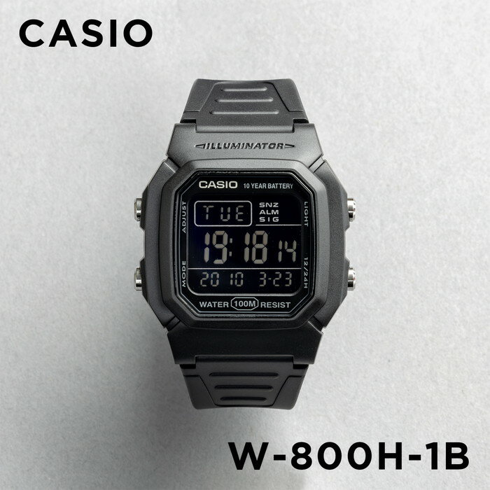 樂天商城 - 【訳あり】【日本未発売】CASIO STANDARD MENS カシオ スタンダード W-800H-1B 腕時計 時計 ブランド メンズ キッズ 子供 男の子 チープカシオ チプカシ デジタル 日付 防水 ブラック 黒 海外モデル ギフト プレゼント