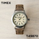 タイメックス 腕時計（メンズ） 【並行輸入品】【日本未発売】TIMEX EXPEDITION タイメックス エクスペディション メタル フィールド 39MM T49870 腕時計 時計 ブランド メンズ レディース ミリタリー アナログ シルバー アイボリー レザー 海外モデル 送料無料