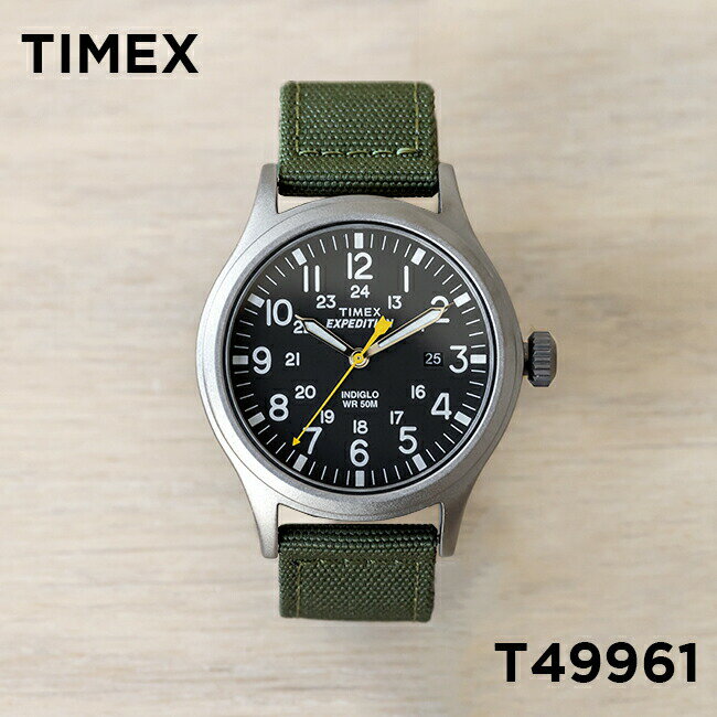 タイメックス 【並行輸入品】TIMEX EXPEDITION タイメックス エクスペディション スカウト 40MM T49961 腕時計 時計 ブランド メンズ レディース ミリタリー アナログ カーキ ブラック 黒 ナイロンベルト 送料無料