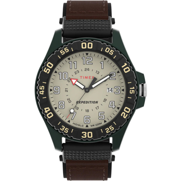 楽天TIME LOVERS【並行輸入品】TIMEX EXPEDITION ACADIA RUGGED 42MM タイメックス エクスペディション アカディア ラギッド TW4B26500 腕時計 時計 ブランド メンズ キッズ 子供 男の子 アナログ 日付 カレンダー 防水 ブラウン 茶 ベージュ ナイロン 送料無料