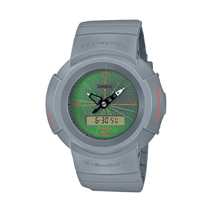 楽天TIME LOVERS【国内正規品】CASIO G-SHOCK カシオ Gショック AW-500MNT-8AJR 腕時計 時計 ブランド メンズ キッズ 子供 男の子 アナデジ 日付 カレンダー 防水 グレー グリーン 緑 送料無料