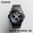 楽天TIME LOVERS【並行輸入品】【10年保証】CASIO G-SHOCK カシオ Gショック AWG-M100A-1A 腕時計 時計 ブランド メンズ キッズ 子供 男の子 アナデジ 電波 ソーラー ソーラー電波 日付 カレンダー 防水 ブラック 黒 ブルー 青 送料無料