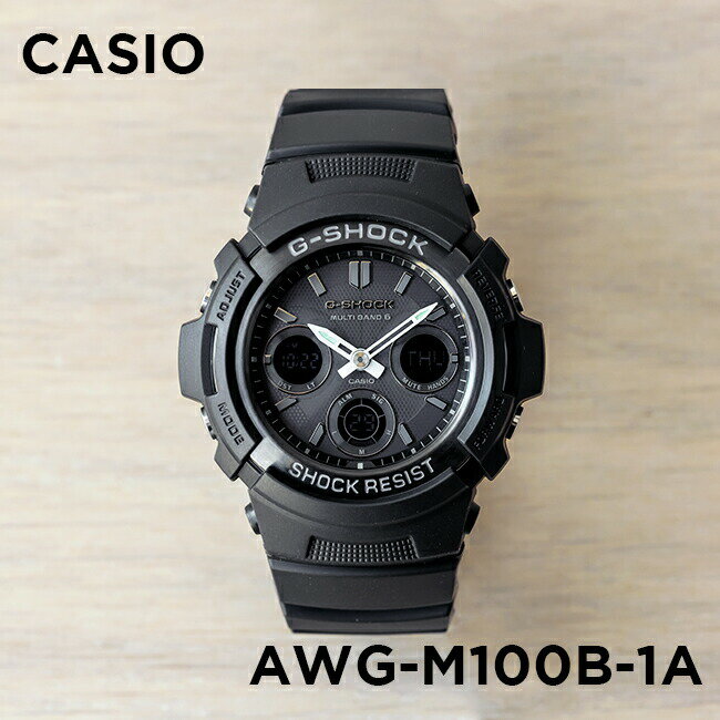 【並行輸入品】【10年保証】CASIO G-SHOCK カシオ Gショック AWG-M100B-1A 腕時計 メンズ キッズ 子供 男の子 アナデジ 電波 ソーラー ソーラー電波時計 防水 ブラック 黒 オールブラック 送料無料