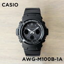 G-SHOCK 腕時計 メンズ 【並行輸入品】【10年保証】CASIO G-SHOCK カシオ Gショック AWG-M100B-1A 腕時計 時計 ブランド メンズ キッズ 子供 男の子 アナデジ 電波 ソーラー ソーラー電波 日付 カレンダー 防水 ブラック 黒 オールブラック 送料無料