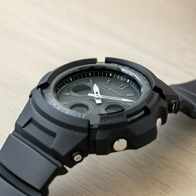 【並行輸入品】【10年保証】CASIO G-SHOCK カシオ Gショック AWG-M100B-1A 腕時計 メンズ キッズ 子供 男の子 アナデジ 電波 ソーラー ソーラー電波時計 防水 ブラック 黒 オールブラック 送料無料格安通販　バレンタイン　人気　ランキング