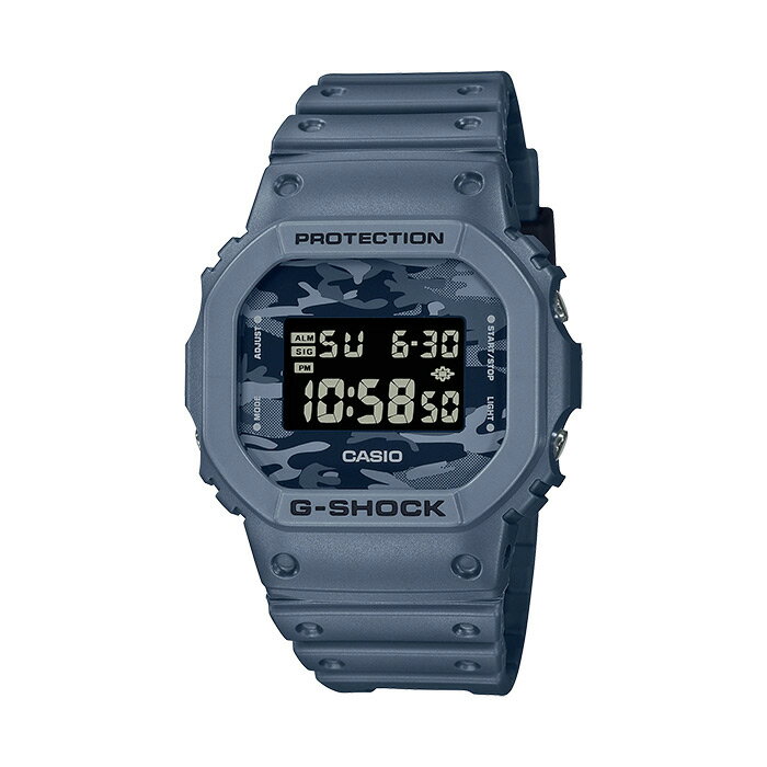 楽天TIME LOVERS【並行輸入品】【10年保証】CASIO G-SHOCK カシオ Gショック DW-5600CA-2 腕時計 時計 ブランド メンズ キッズ 子供 男の子 デジタル 日付 カレンダー 防水 ネイビー グレー カモフラージュ 迷彩 送料無料