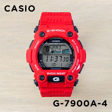 【並行輸入品】【訳あり】【箱なし】CASIO G-SHOCK カシオ Gショック G-7900A-4 腕時計 時計 ブランド メンズ キッズ 子供 男の子 デジタル 日付 カレンダー 防水 レッド 赤 ブラック 黒 送料無料