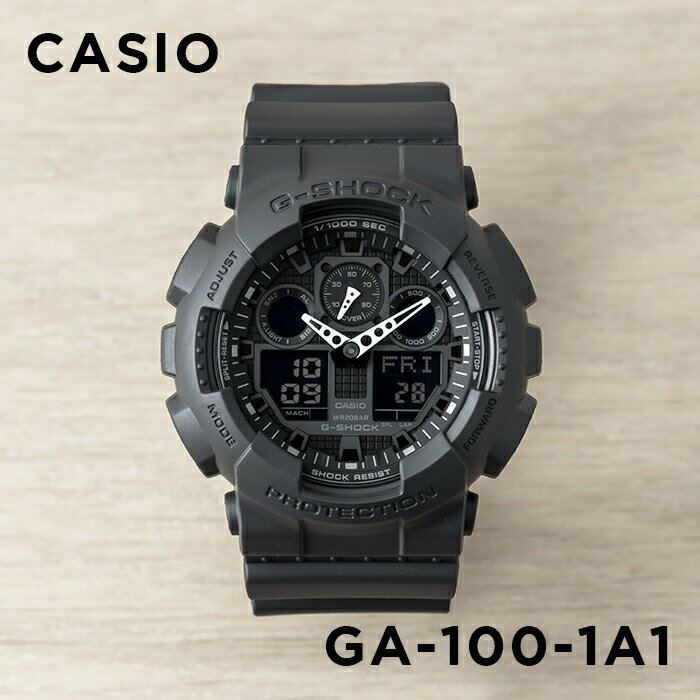 楽天TIME LOVERS【並行輸入品】【10年保証】CASIO G-SHOCK カシオ Gショック GA-100-1A1 腕時計 時計 ブランド メンズ キッズ 子供 男の子 アナデジ 日付 カレンダー 防水 ブラック 黒 オールブラック 送料無料