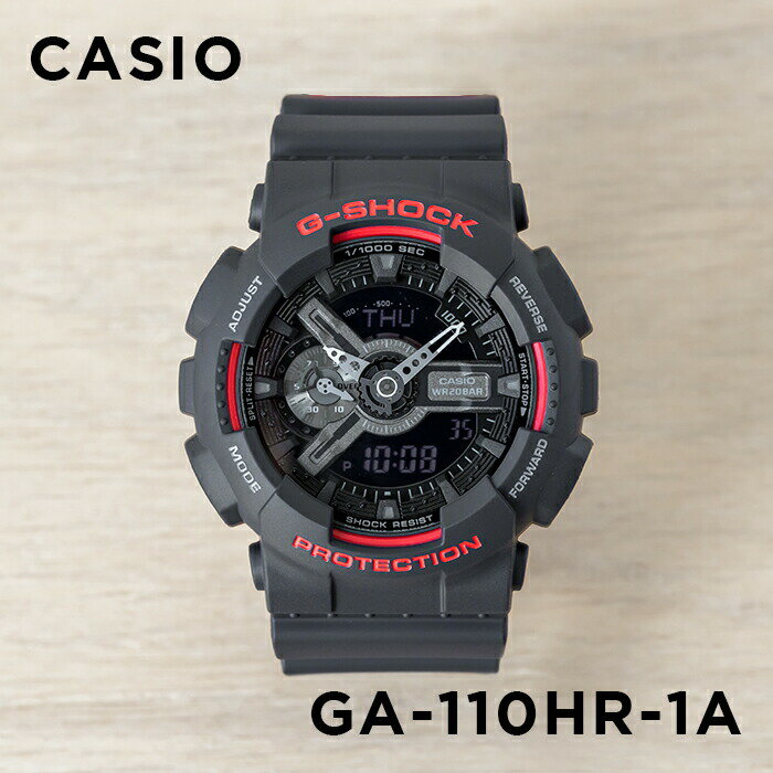 【並行輸入品】【10年保証】CASIO G-SHOCK カシオ Gショック GA-110HR-1A 腕時計 時計 ブランド メンズ キッズ 子供 男の子 アナデジ 日付 カレンダー 防水 ブラック 黒 レッド 赤 送料無料