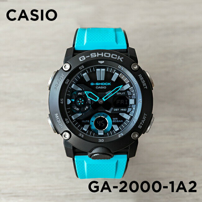 楽天TIME LOVERS【並行輸入品】【10年保証】CASIO G-SHOCK カシオ Gショック GA-2000-1A2 腕時計 時計 ブランド メンズ キッズ 子供 男の子 アナデジ 日付 カレンダー 防水 ブラック 黒 ブルー 水色 送料無料