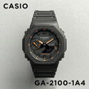 【並行輸入品】【10年保証】CASIO G-SHOCK カシオ Gショック GA-2100-1A4 腕時計 時計 ブランド メンズ キッズ 子供 男の子 アナデジ 日付 カレンダー 防水 ブラック 黒 オレンジ カシオーク 送料無料