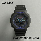 【並行輸入品】【10年保証】CASIO G-SHOCK カシオ Gショック GA-2100VB-1A 腕時計 時計 ブランド メンズ キッズ 子供 男の子 アナデジ 日付 カレンダー 防水 ブラック 黒 ブルー 青 カシオーク 送料無料