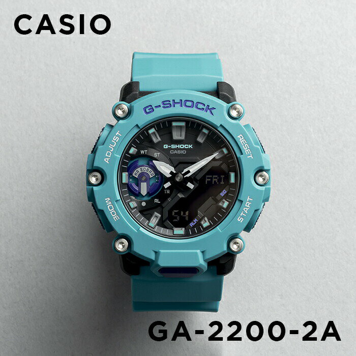 【並行輸入品】【10年保証】CASIO G-SHOCK カシオ Gショック GA-2200-2A 腕時計 時計 ブランド メンズ キッズ 子供 男の子 アナデジ 日付 カレンダー 防水 ブルー 水色 ブラック 黒 送料無料