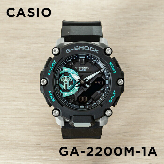 楽天TIME LOVERS【並行輸入品】【10年保証】CASIO G-SHOCK カシオ Gショック GA-2200M-1A 腕時計 時計 ブランド メンズ キッズ 子供 男の子 アナデジ 日付 カレンダー 防水 ブラック 黒 グリーン 緑 送料無料