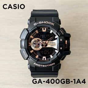 【並行輸入品】【10年保証】CASIO G-SHOCK カシオ Gショック GA-400GB-1A4 腕時計 時計 ブランド メンズ キッズ 子供 男の子 アナデジ 日付 カレンダー 防水 ブラック 黒 ピンクゴールド 送料無料