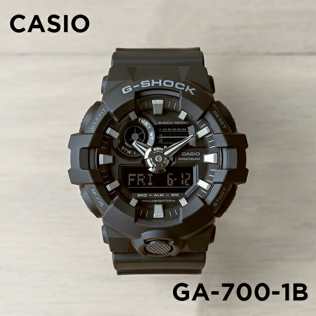 【並行輸入品】【10年保証】CASIO G-SHOCK カシオ Gショック GA-700-1B 腕時計 時計 ブランド メンズ キッズ 子供 男の子 アナデジ 日付 カレンダー 防水 ブラック 黒 オールブラック 送料無料