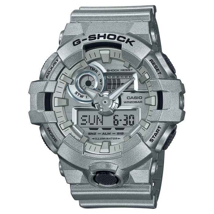 楽天TIME LOVERS【並行輸入品】【10年保証】CASIO G-SHOCK カシオ Gショック GA-700FF-8A 腕時計 時計 ブランド メンズ キッズ 子供 男の子 アナデジ 日付 カレンダー 防水 シルバー 送料無料