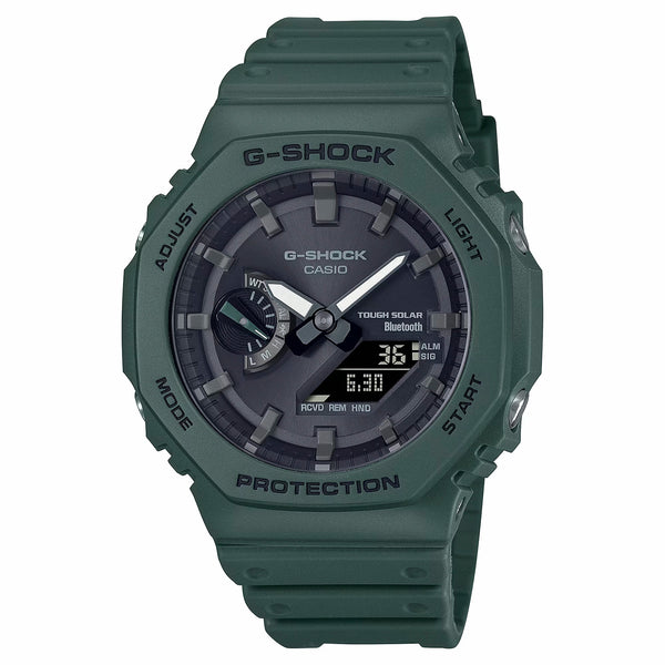 楽天TIME LOVERS【並行輸入品】【10年保証】CASIO G-SHOCK カシオ Gショック GA-B2100-3A 腕時計 時計 ブランド メンズ キッズ 子供 男の子 アナデジ ソーラー ブルートゥース 日付 カレンダー 防水 カーキ 緑 ブラック 黒 カシオーク 送料無料