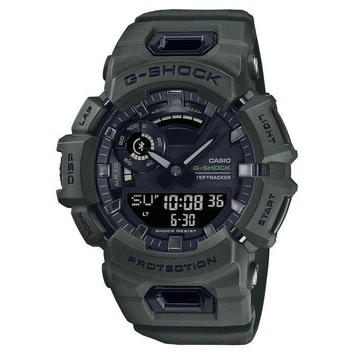 樂天商城 - 【10年保証】【日本未発売】CASIO G-SHOCK カシオ Gショック GBA-900UU-3A 腕時計 時計 ブランド メンズ キッズ 子供 男の子 アナデジ スマホ 連動 歩数計 万歩計 計測 日付 防水 ブラック 黒 カーキ 海外モデル ギフト プレゼント