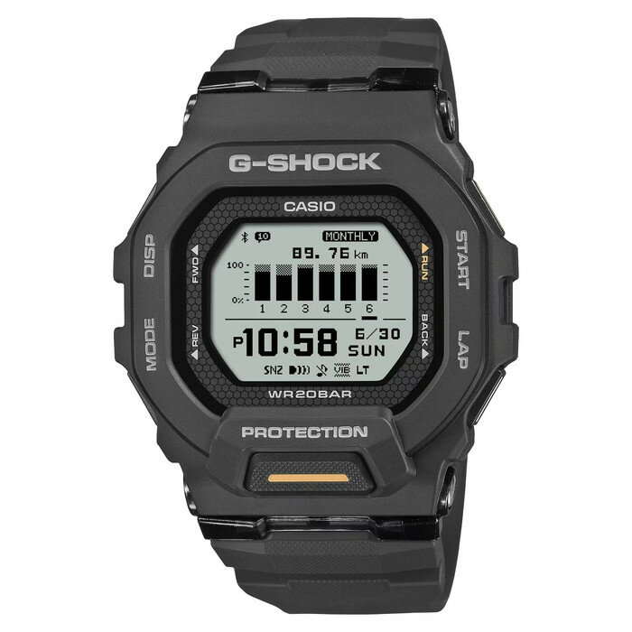 樂天商城 - 【10年保証】CASIO G-SHOCK G-SQUAD カシオ Gショック GスクワッドGBD-200-1A1 腕時計 時計 ブランド メンズ キッズ 子供 男の子 デジタル スマホ連携 アプリ 計測 測定 GPS 日付 防水 ブラック 黒 ギフト プレゼント