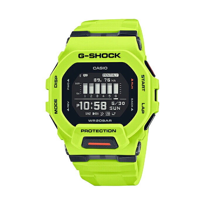 楽天TIME LOVERS【並行輸入品】【10年保証】CASIO G-SHOCK G-SQUAD カシオ Gショック GスクワッドGBD-200-9腕時計 時計 ブランド メンズ キッズ 子供 男の子 デジタル ブルートゥース 日付 カレンダー イエロー 黄色 ブラック 黒 海外モデル 送料無料